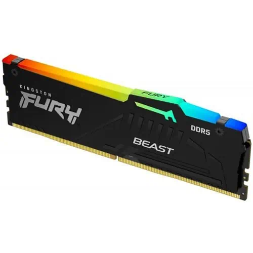 Kingston Fury Beast DDR5-5600MHz RGB 8GB(1x8GB) CL40 1.25V Desktop Memory Kingston Fury Beast DDR5-5600MHz RGB 8GB(1x8GB) CL40 1.25V Desktop Memory